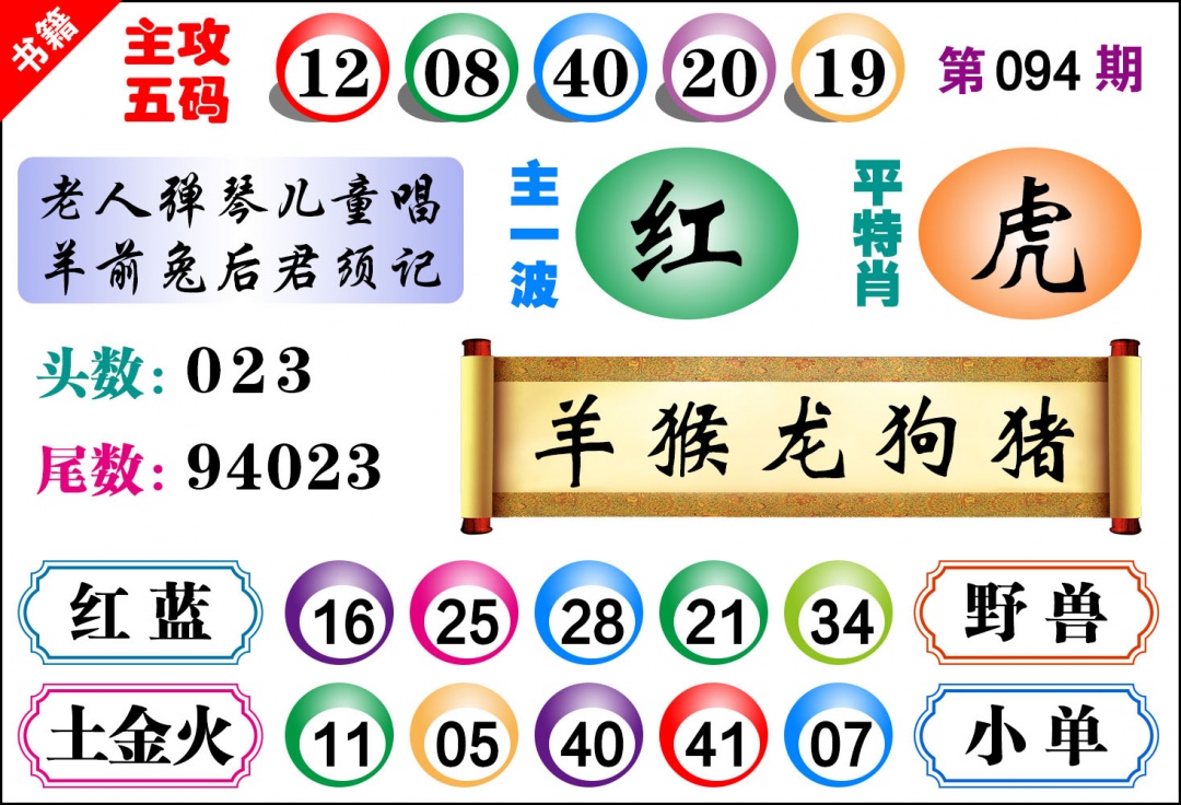 094期澳门主攻五码[图]